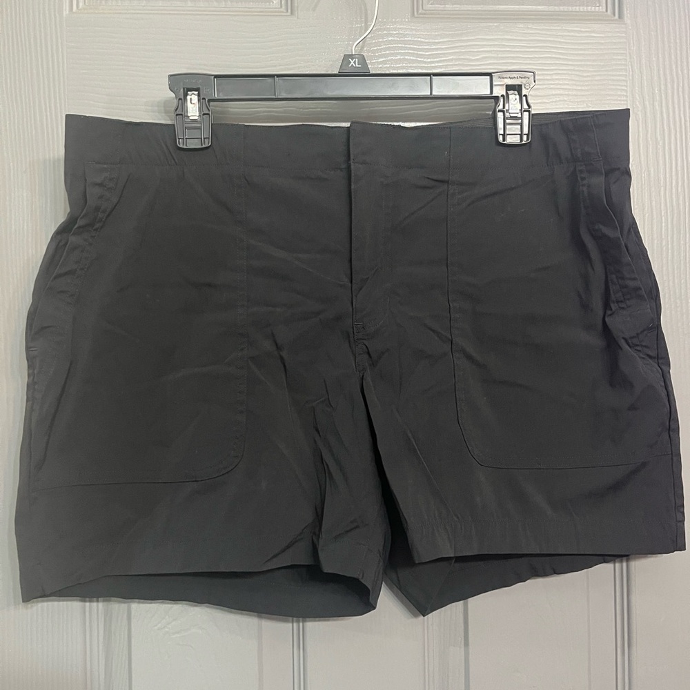 Eddie Bauer Black Flat Front Shorts